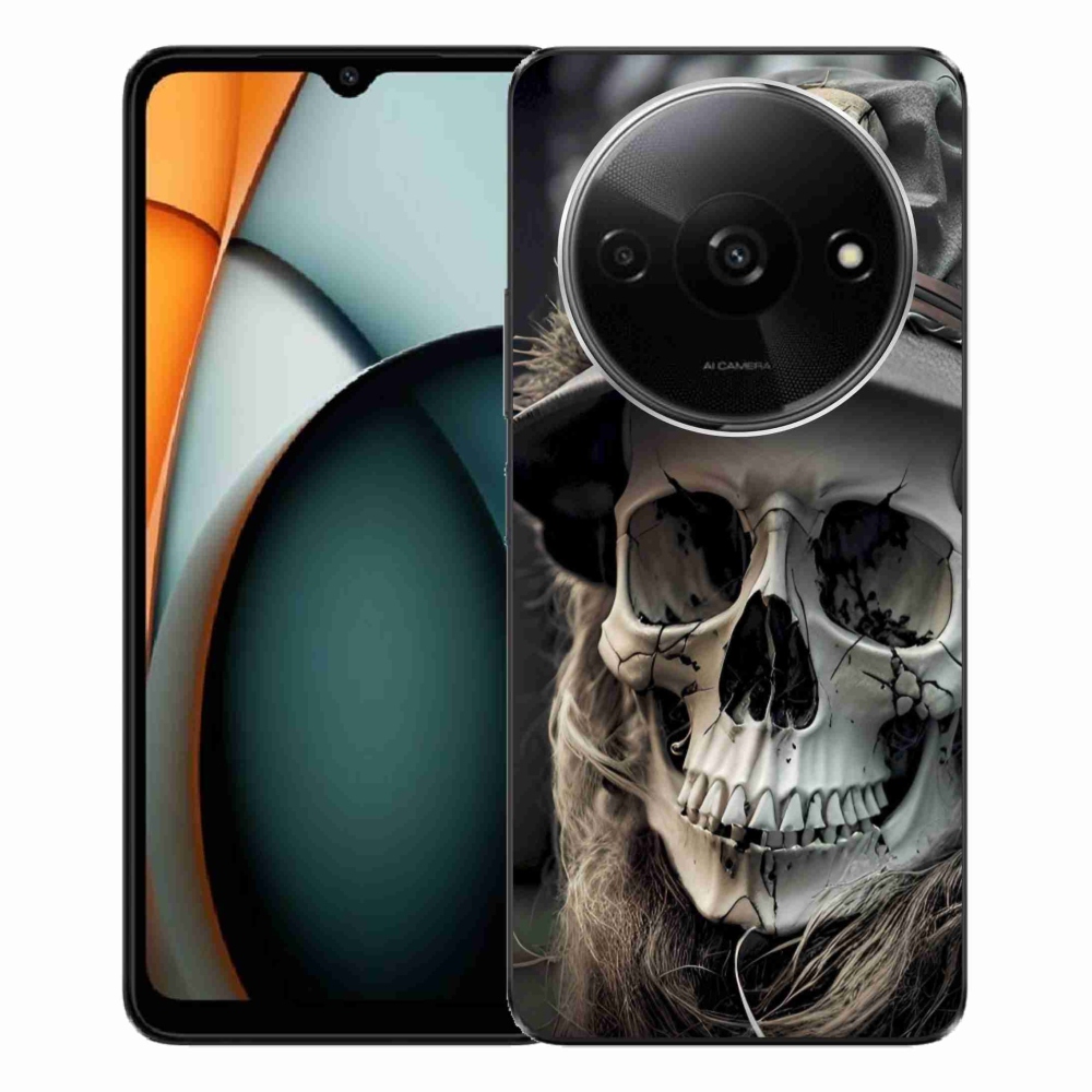 Gelový kryt mmCase na Xiaomi Redmi A3 - temná lebka