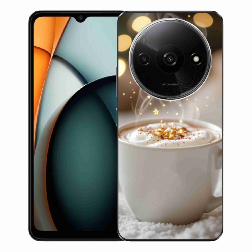 Gelový kryt mmCase na Xiaomi Redmi A3 - vánoční horký nápoj