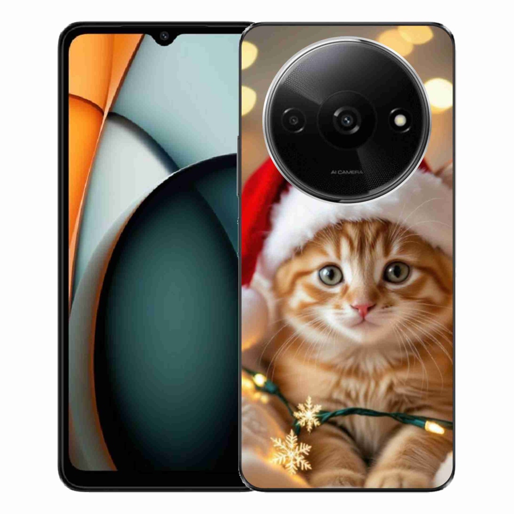 Gelový kryt mmCase na Xiaomi Redmi A3 - vánoční kotě