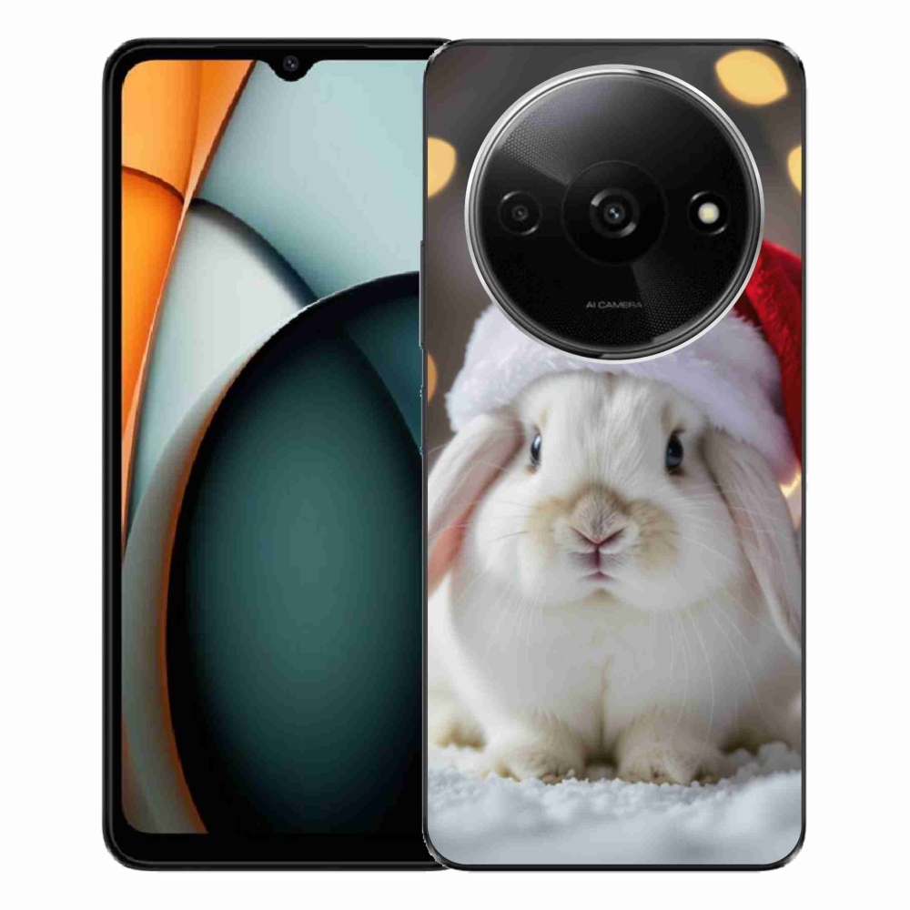 Gelový kryt mmCase na Xiaomi Redmi A3 - vánoční králík