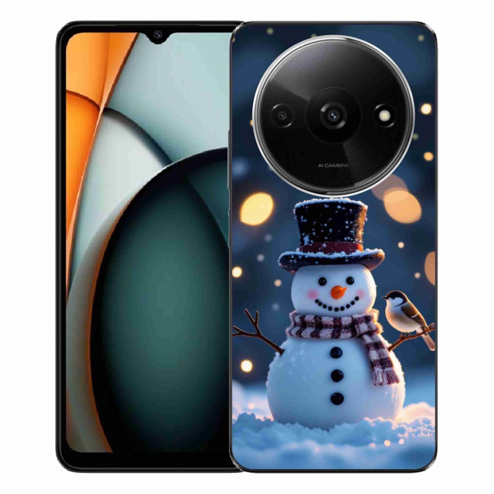 Gelový kryt mmCase na Xiaomi Redmi A3 - vánoční sněhulák