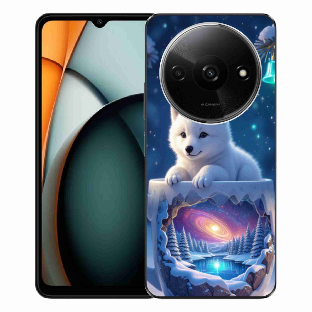 Gelový kryt mmCase na Xiaomi Redmi A3 - vánoční štěně