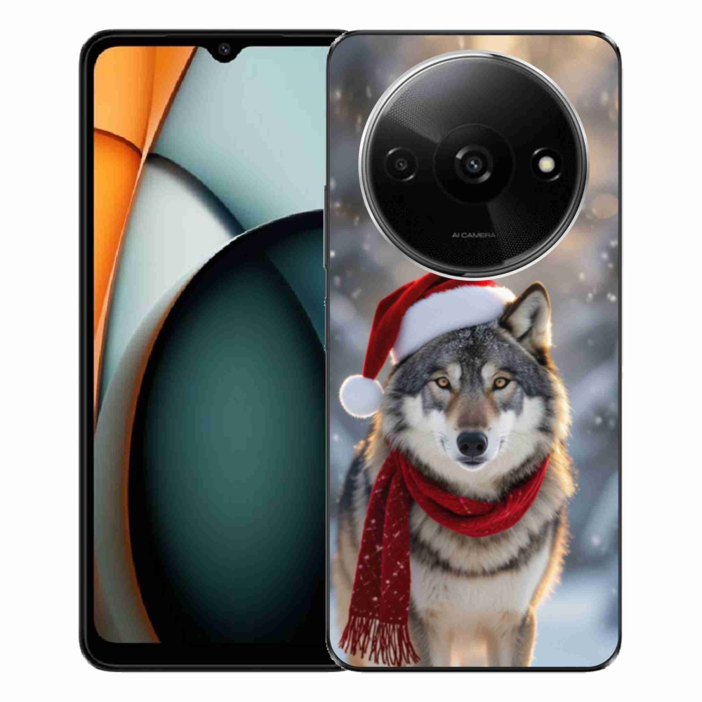 Gelový kryt mmCase na Xiaomi Redmi A3 - vánoční vlk