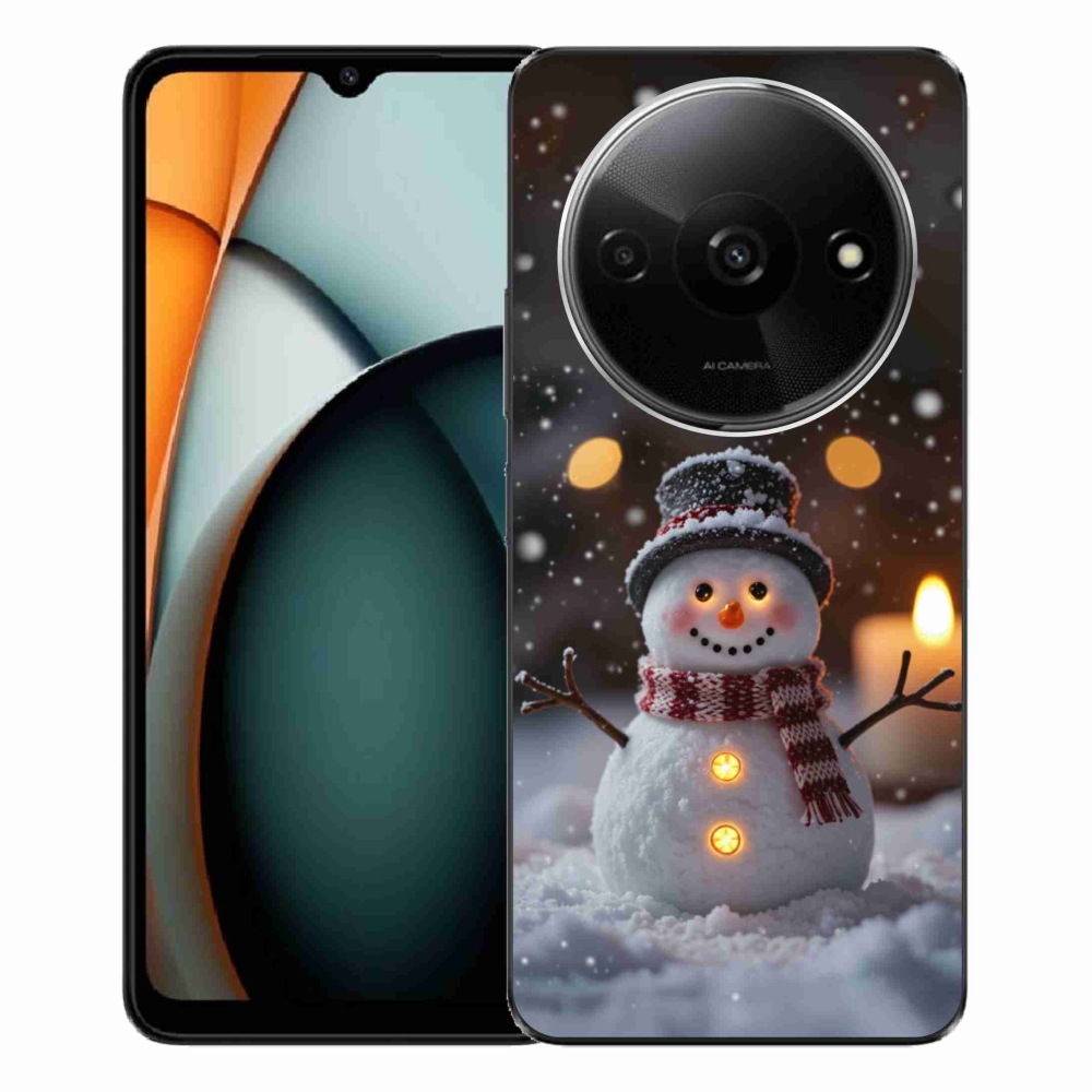 Gelový kryt mmCase na Xiaomi Redmi A3 - veselý sněhulák