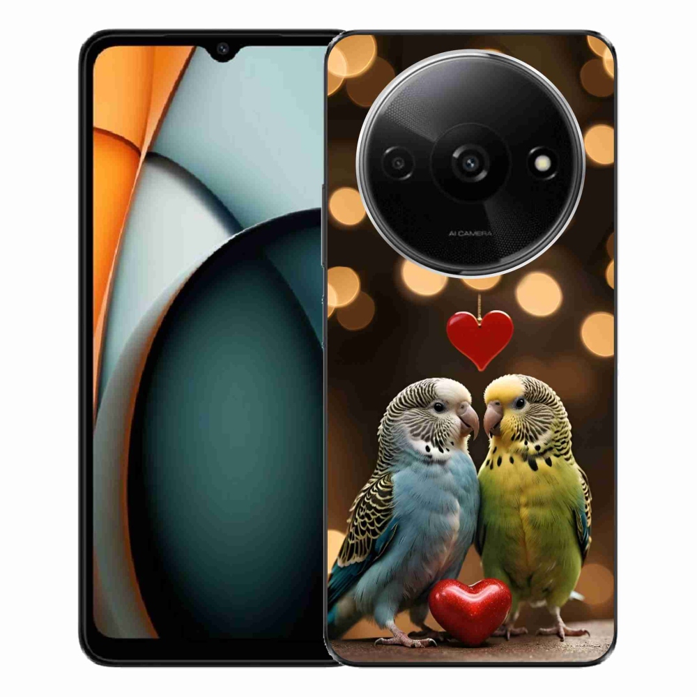 Gelový kryt mmCase na Xiaomi Redmi A3 - zamilovaní papoušci