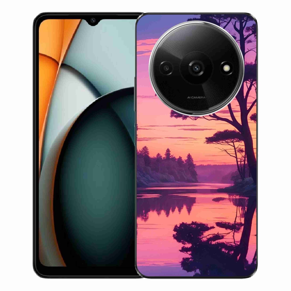 Gelový kryt mmCase na Xiaomi Redmi A3 - západ slunce nad jezerem