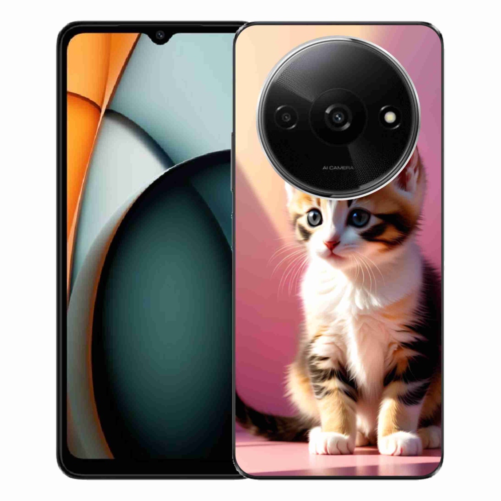 Gelový kryt mmCase na Xiaomi Redmi A3 - zvědavé kotě 2
