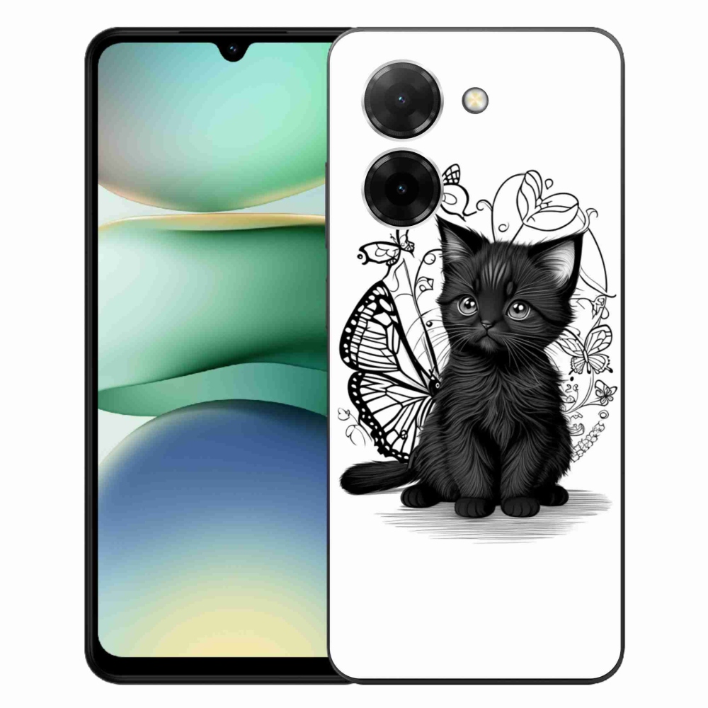 Gelový kryt mmCase na Xiaomi Redmi A5 (171.7x77.8x8.3mm) - černé kotě