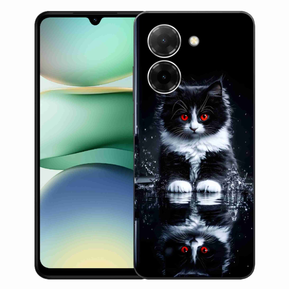 Gelový kryt mmCase na Xiaomi Redmi A5 (171.7x77.8x8.3mm) - černobílé kotě