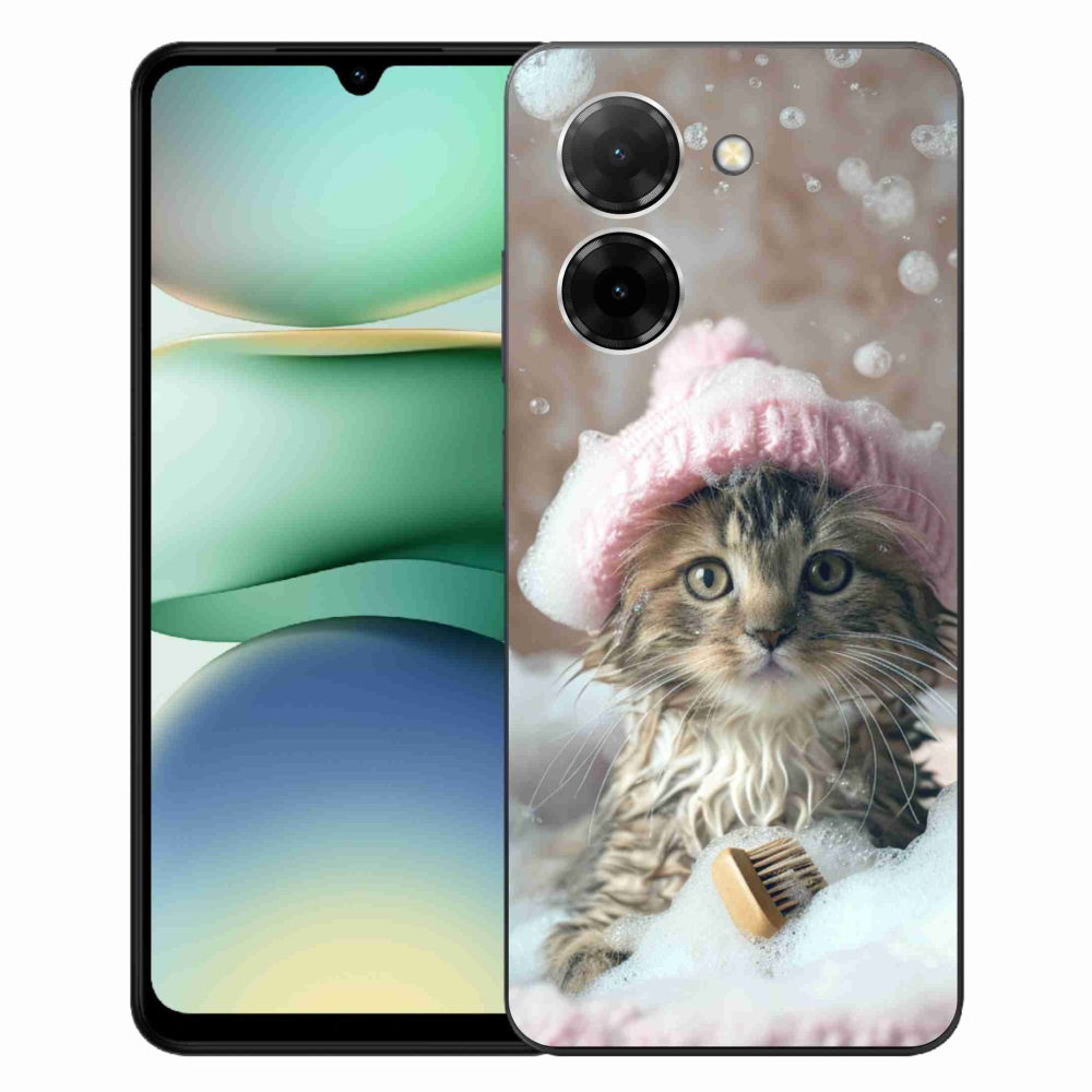 Gelový kryt mmCase na Xiaomi Redmi A5 (171.7x77.8x8.3mm) - kotě a koupel