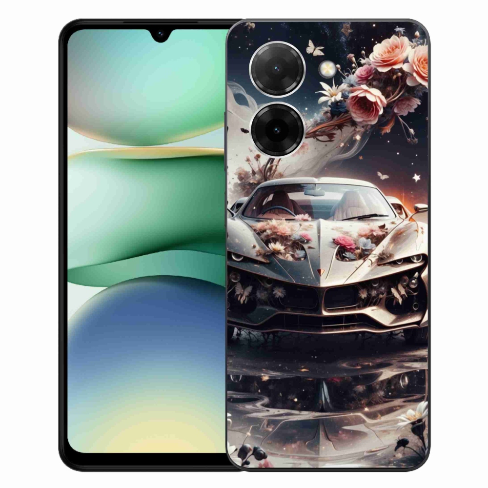 Gelový kryt mmCase na Xiaomi Redmi A5 (171.7x77.8x8.3mm) - květinový sportovní vůz