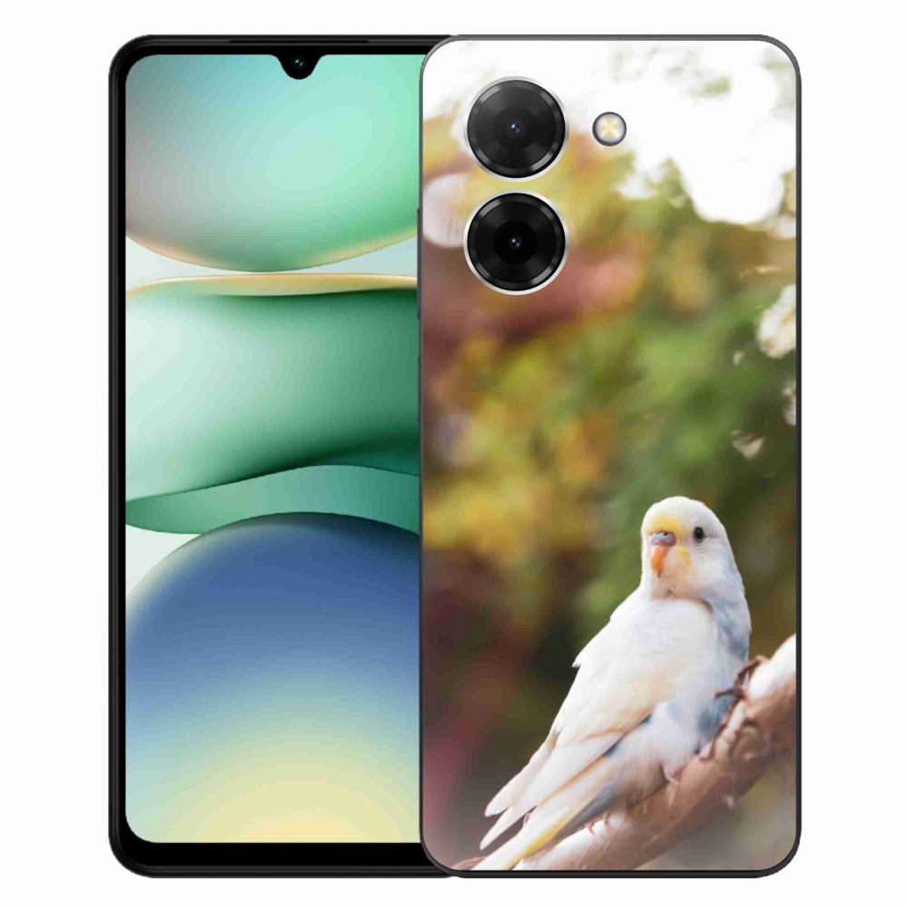 Gelový kryt mmCase na Xiaomi Redmi A5 (171.7x77.8x8.3mm) - papoušek andulka bílá