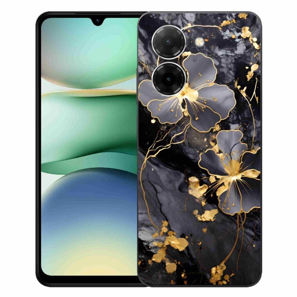 Gelový kryt mmCase na Xiaomi Redmi A5 (171.7x77.8x8.3mm) - zlaté květy