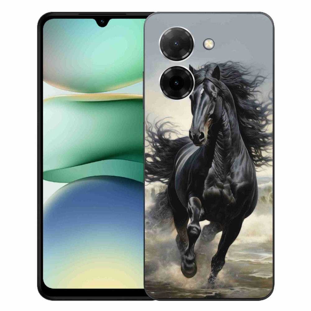 Gelový kryt mmCase na Xiaomi Redmi A5 171mm - běžící černý kůň