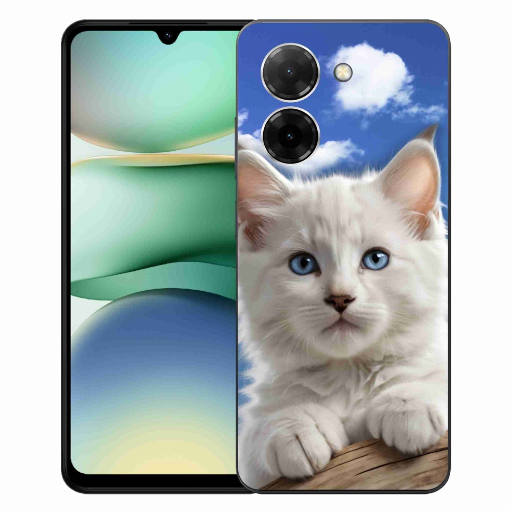 Gelový kryt mmCase na Xiaomi Redmi A5 171mm - kotě a oblaka