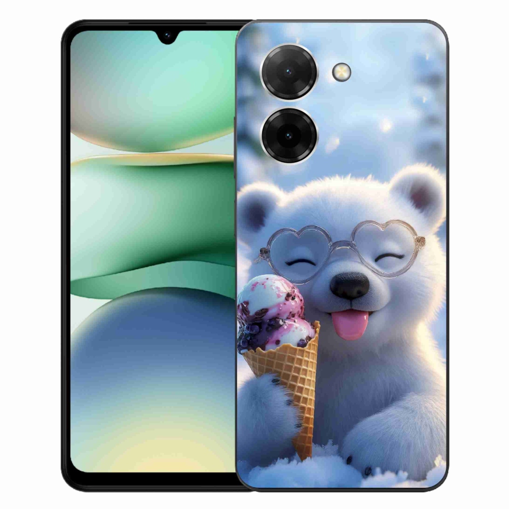 Gelový kryt mmCase na Xiaomi Redmi A5 171mm - medvídek se zmrzlinou