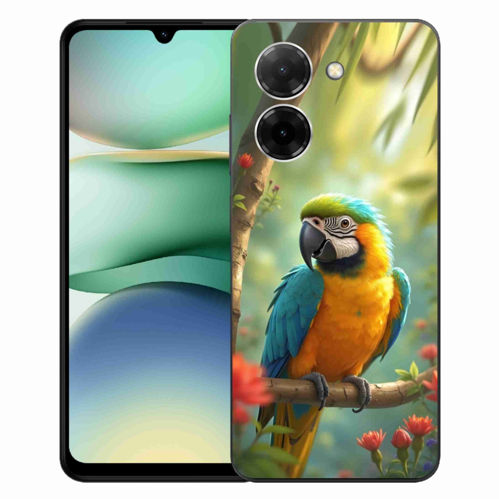 Gelový kryt mmCase na Xiaomi Redmi A5 171mm - papoušek ara modrožlutá