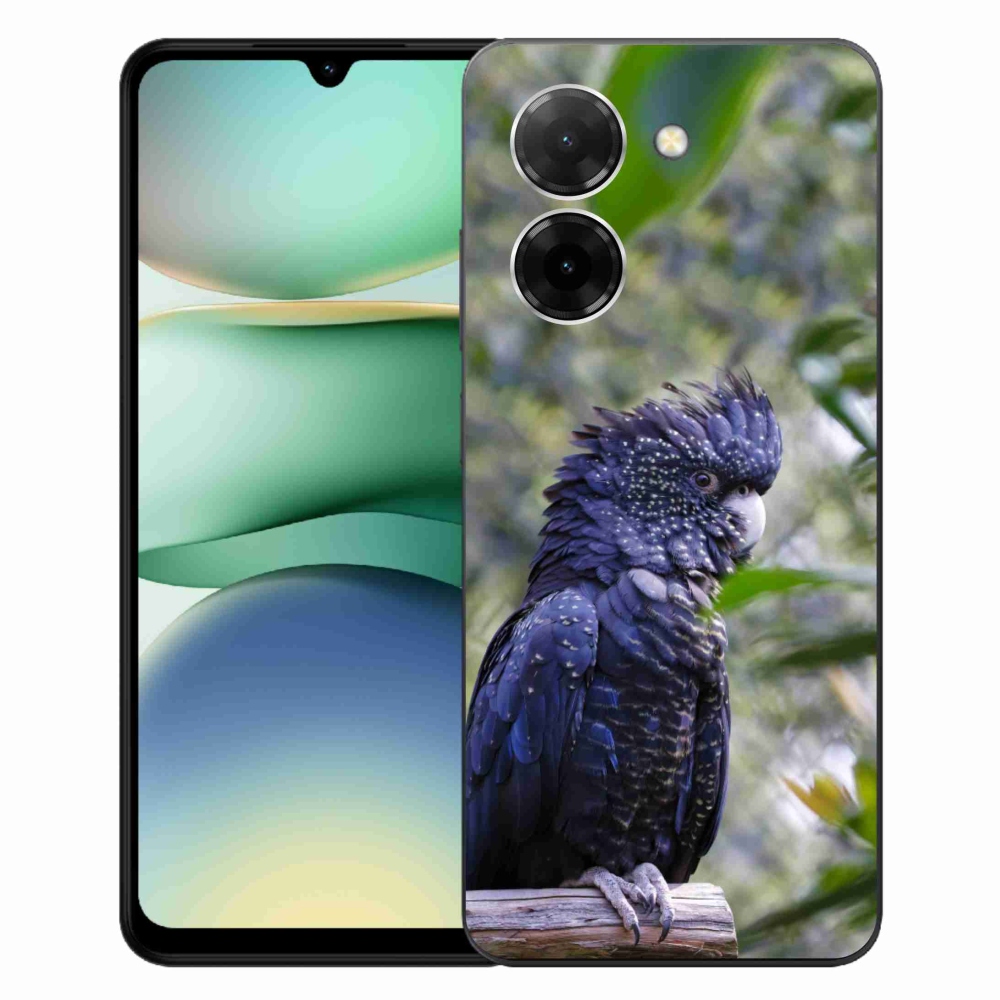 Gelový kryt mmCase na Xiaomi Redmi A5 171mm - papoušek kakadu černý