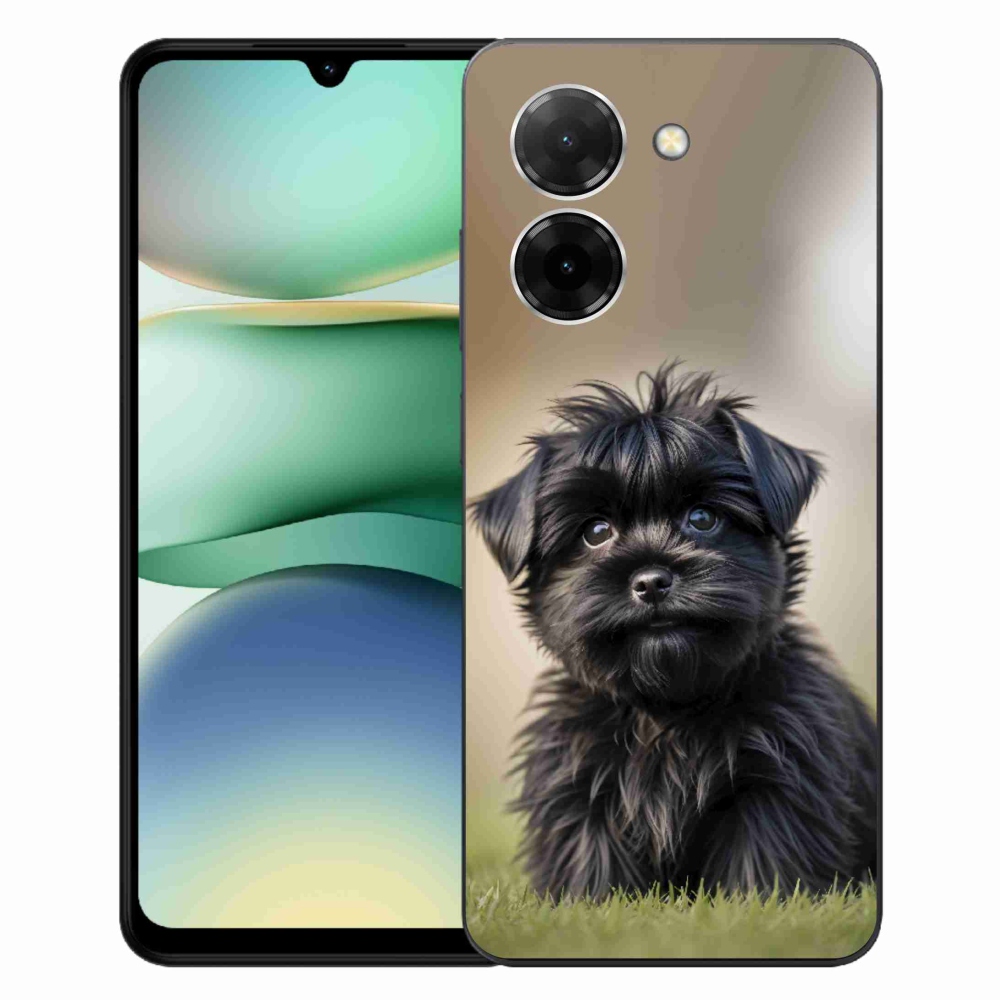 Gelový kryt mmCase na Xiaomi Redmi A5 171mm - roztomilý černý pejsek