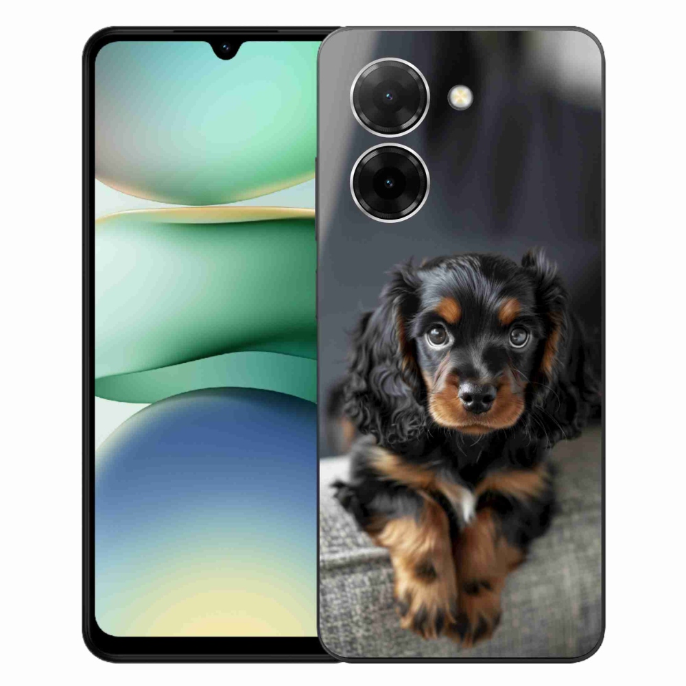 Gelový kryt mmCase na Xiaomi Redmi A5 171mm - roztomilý dlouhosrstý jezevčík