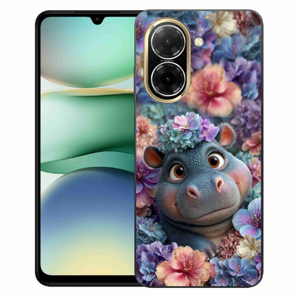 Gelový kryt mmCase na Xiaomi Redmi A5 173,45 - hrošík v květinách