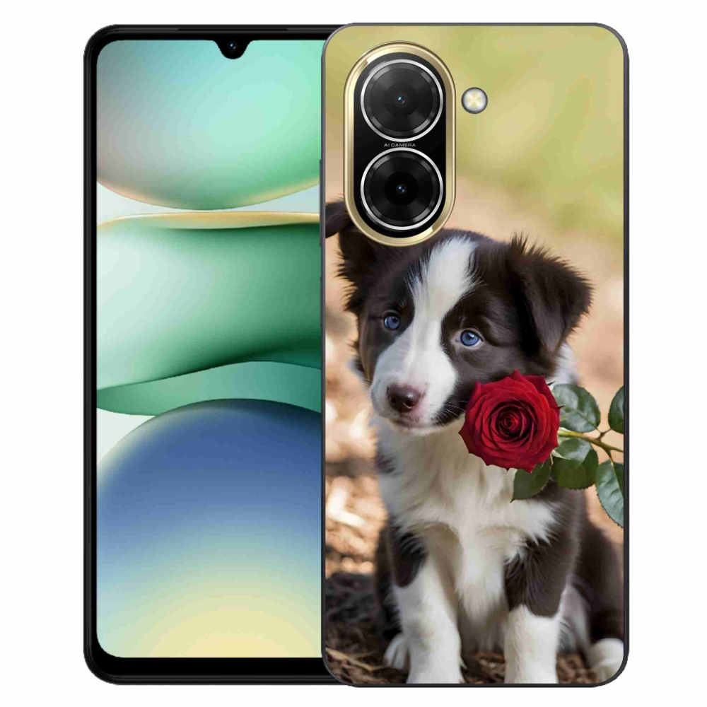 Gelový kryt mmCase na Xiaomi Redmi A5 173,45 - roztomilá border kolie s růží