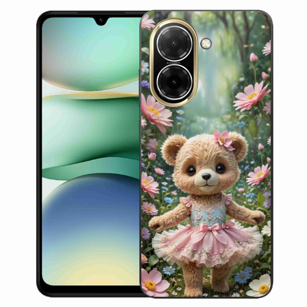 Gelový kryt mmCase na Xiaomi Redmi A5 173,45 - roztomilý medvídek v květinách