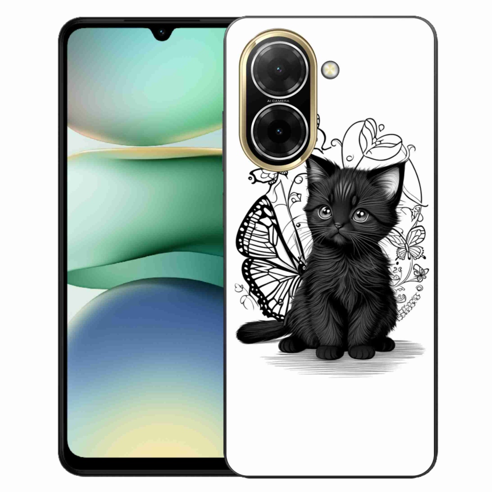 Gelový kryt mmCase na Xiaomi Redmi A5 (173.45x79.35x8.45mm) - černé kotě