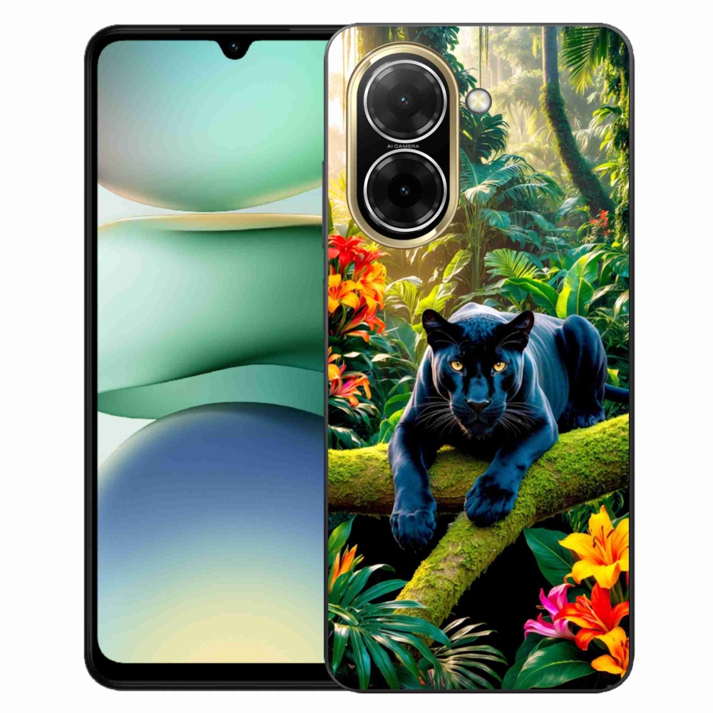 Gelový kryt mmCase na Xiaomi Redmi A5 (173.45x79.35x8.45mm) - černý panter v džungli