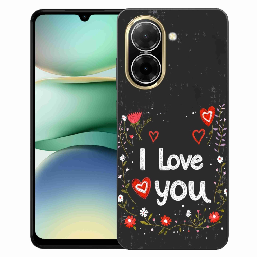 Gelový kryt mmCase na Xiaomi Redmi A5 (173.45x79.35x8.45mm) - I love you černé pozadí