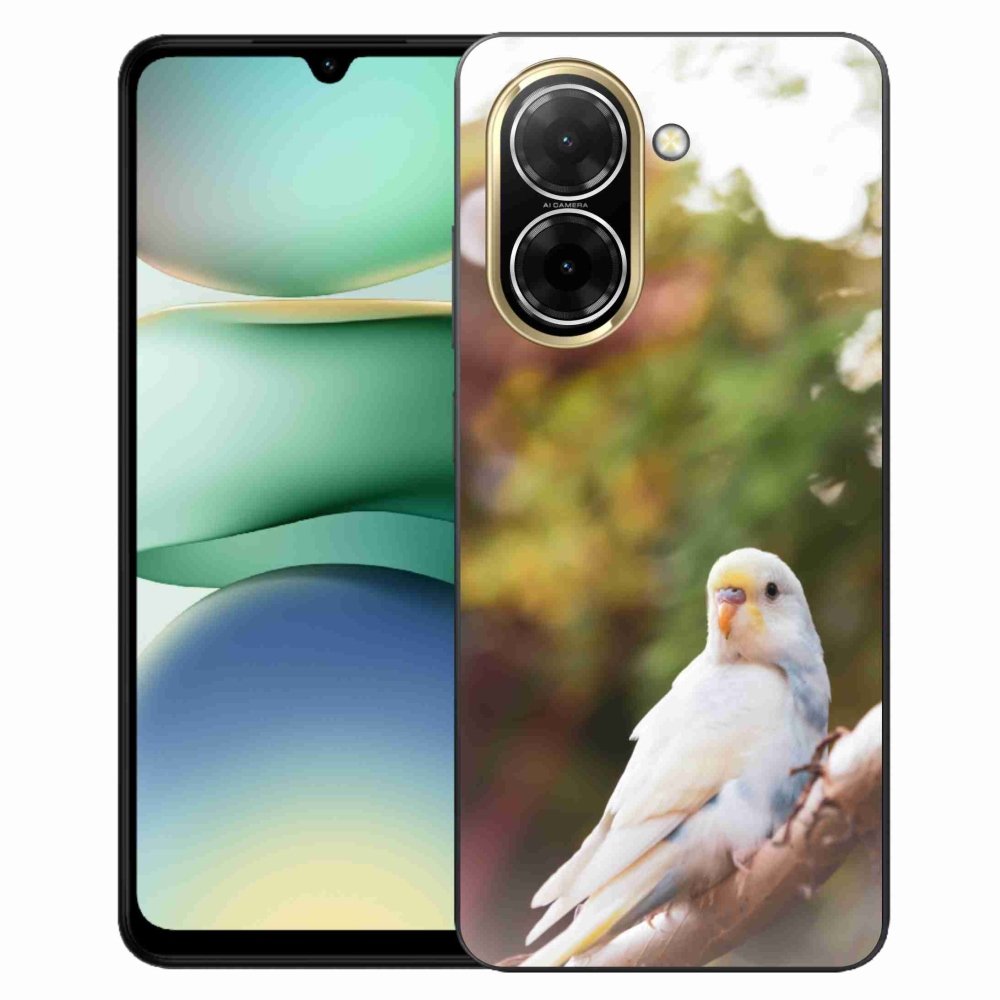 Gelový kryt mmCase na Xiaomi Redmi A5 (173.45x79.35x8.45mm) - papoušek andulka bílá