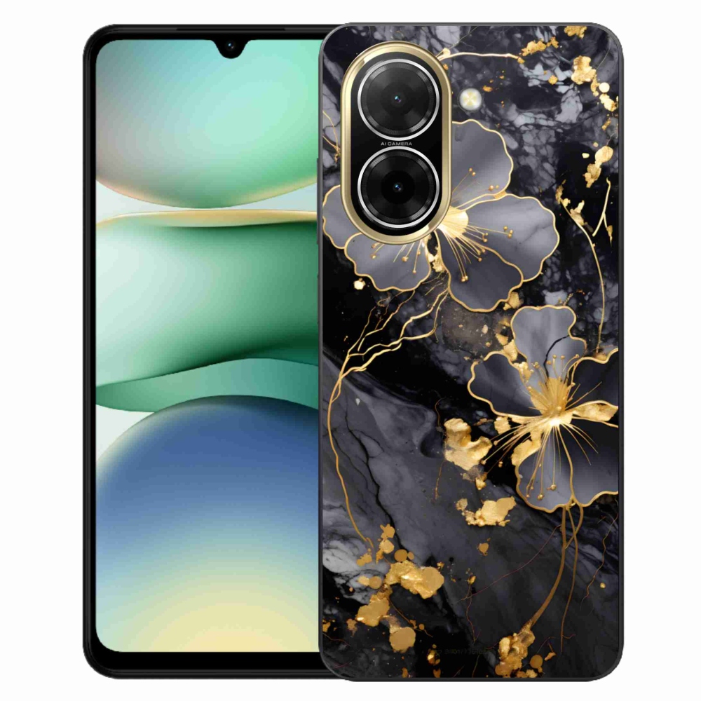 Gelový kryt mmCase na Xiaomi Redmi A5 (173.45x79.35x8.45mm) - zlaté květy