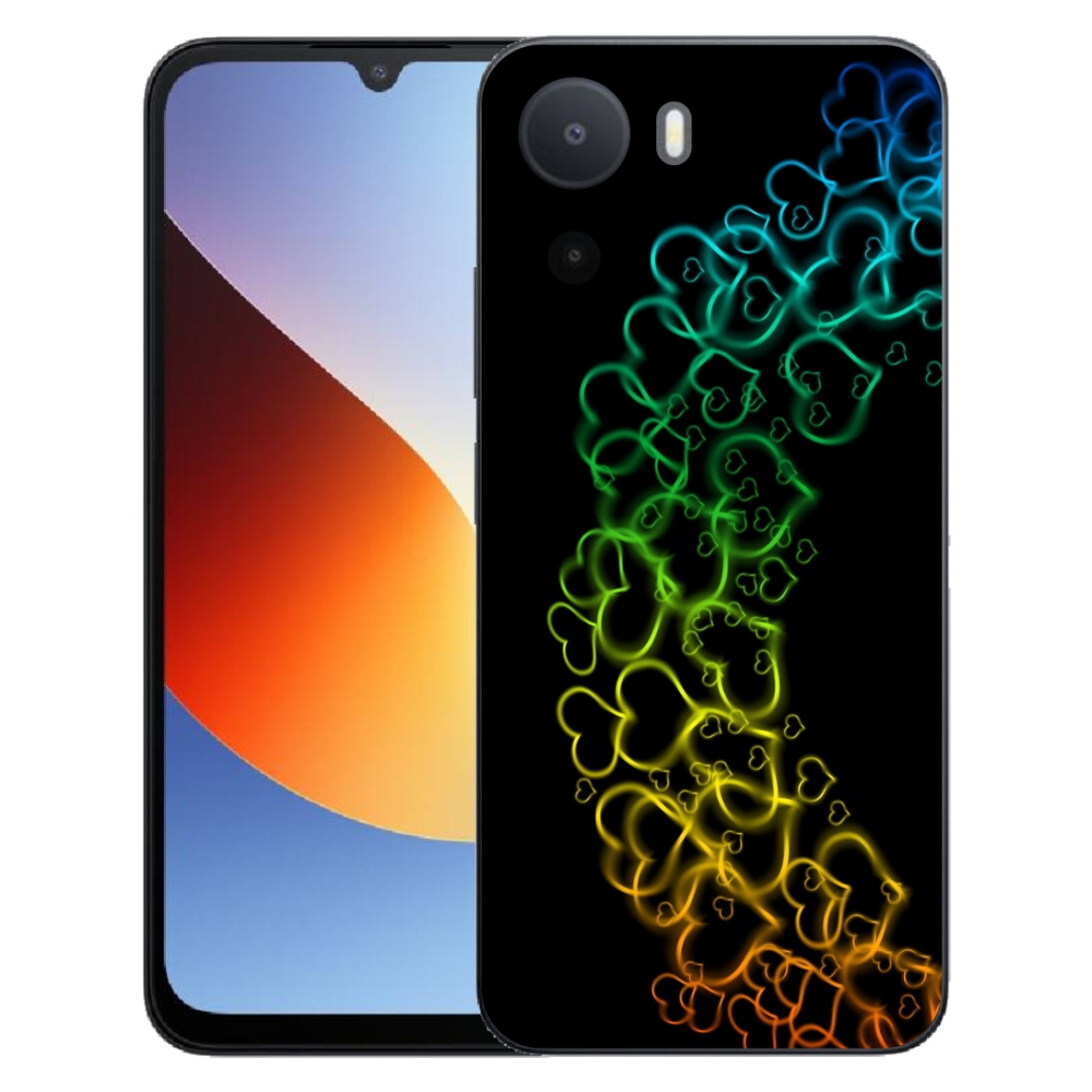 Gelový kryt mmCase na Xiaomi Redmi A7 Pro - barevná srdíčka