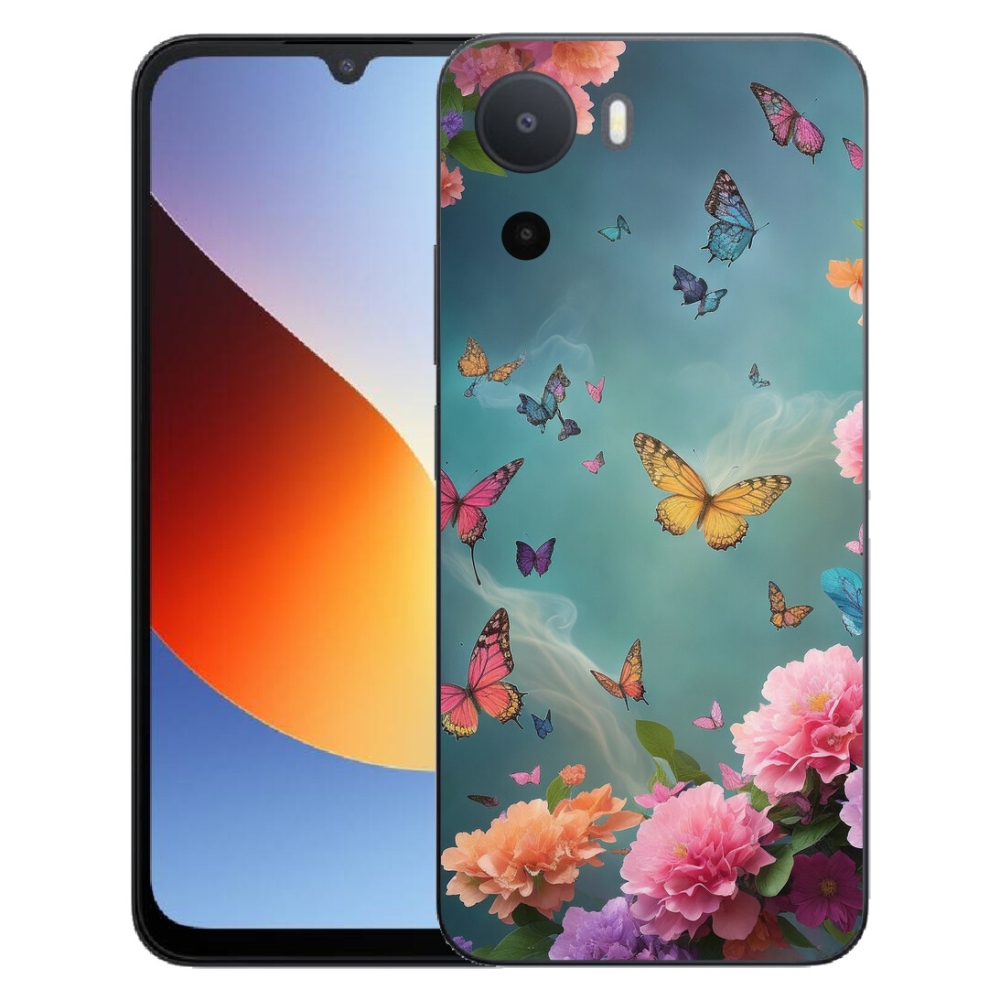 Gelový kryt mmCase na Xiaomi Redmi A7 Pro - barevné květy a motýli