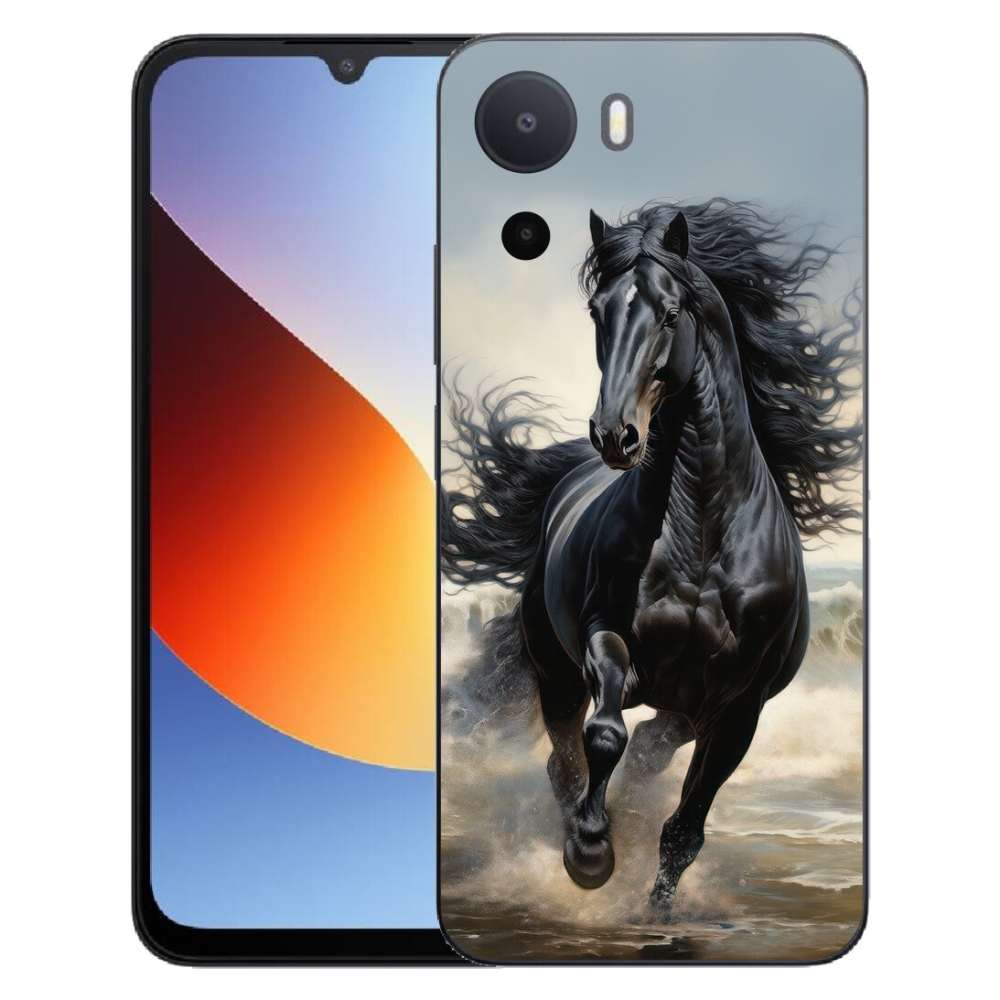 Gelový kryt mmCase na Xiaomi Redmi A7 Pro - běžící černý kůň