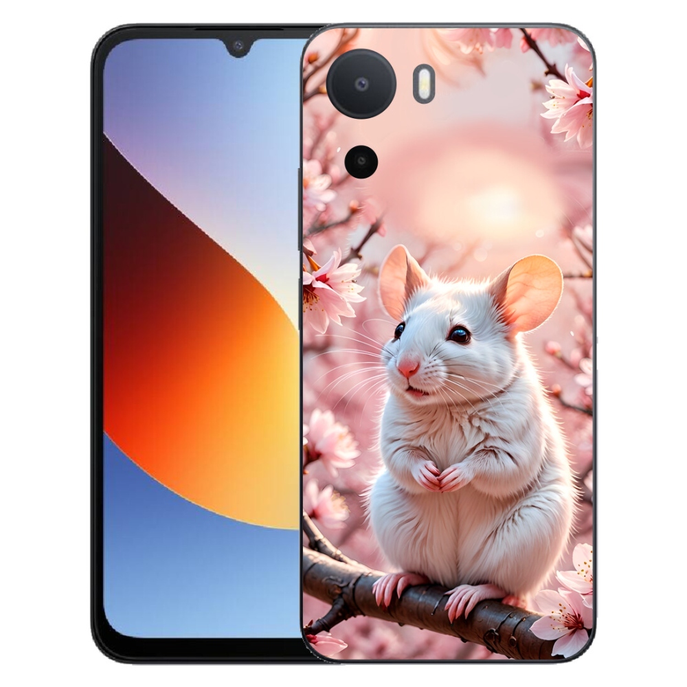 Gelový kryt mmCase na Xiaomi Redmi A7 Pro - bílá myš na větvi