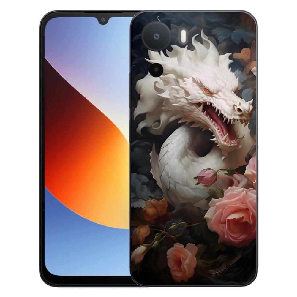 Gelový kryt mmCase na Xiaomi Redmi A7 Pro - bílý drak