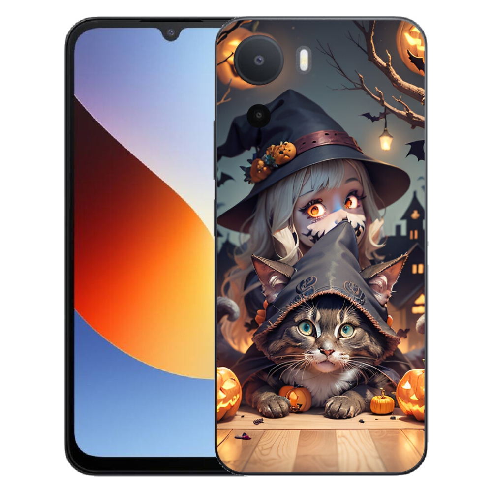 Gelový kryt mmCase na Xiaomi Redmi A7 Pro - čarodějnice s kočkou