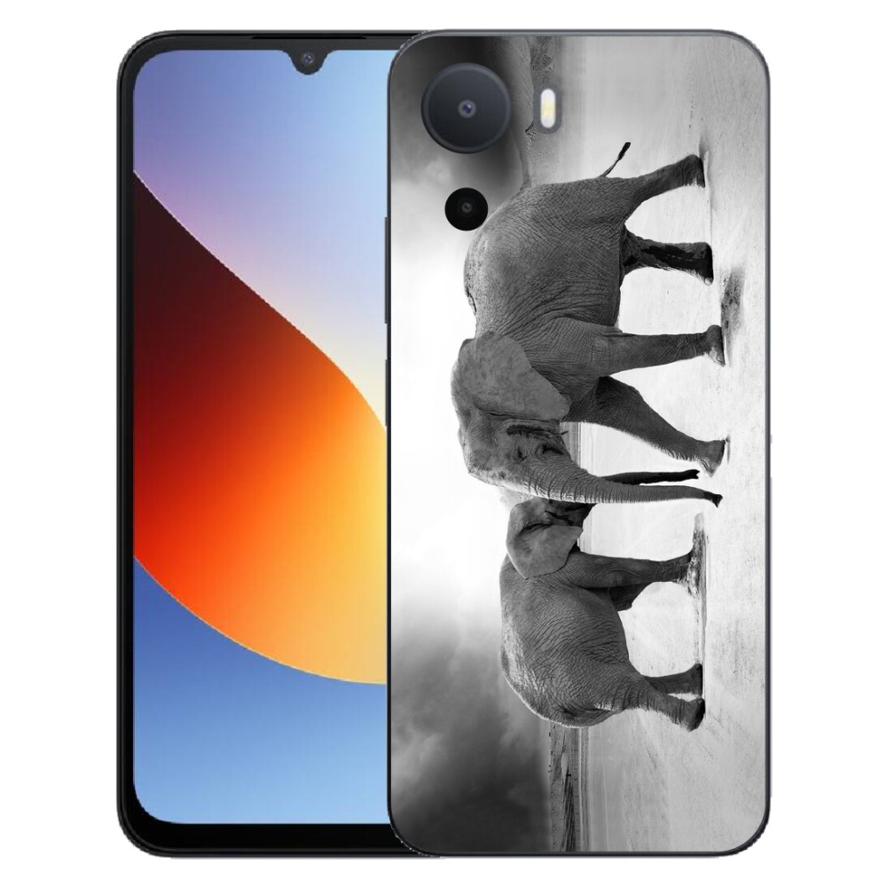 Gelový kryt mmCase na Xiaomi Redmi A7 Pro - černobílí sloni