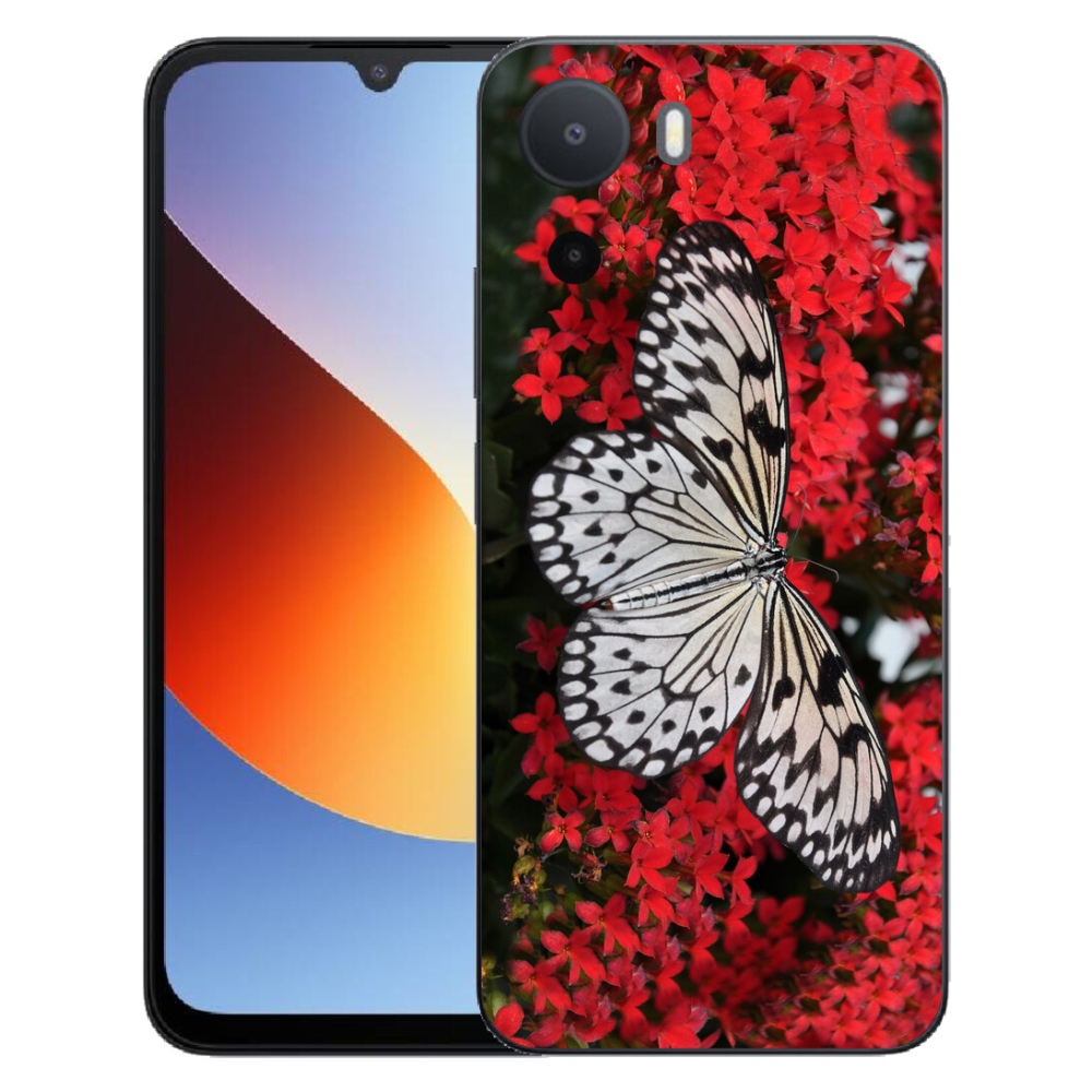 Gelový kryt mmCase na Xiaomi Redmi A7 Pro - černobílý motýl 1