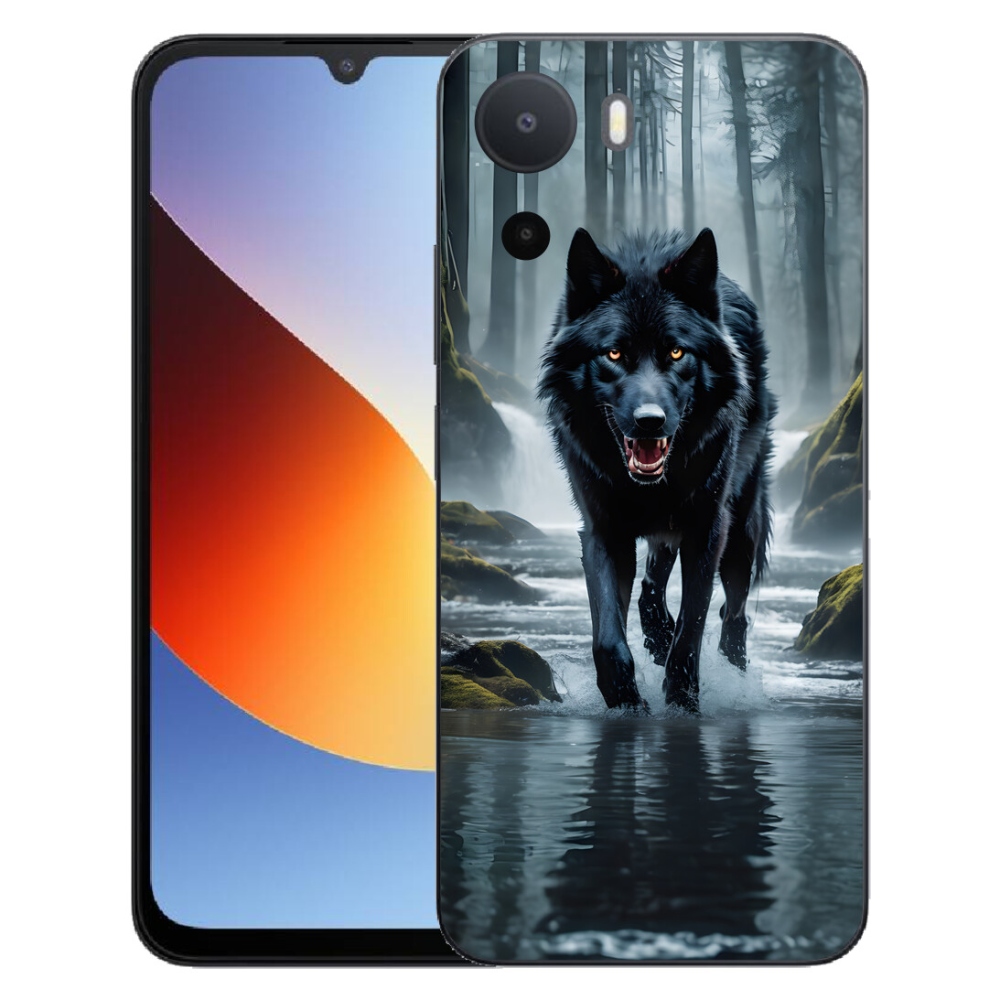 Gelový kryt mmCase na Xiaomi Redmi A7 Pro - černý vlk