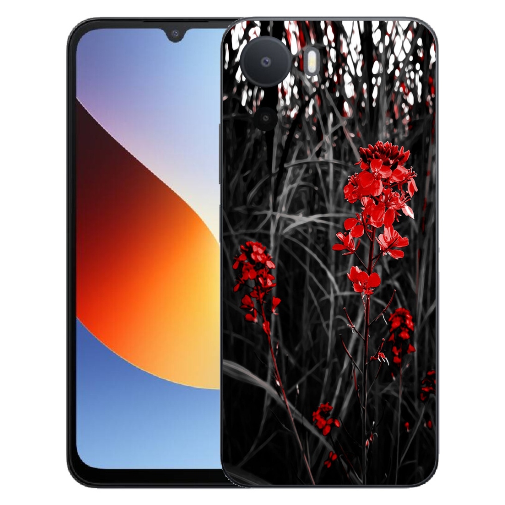 Gelový kryt mmCase na Xiaomi Redmi A7 Pro - červená rostlina