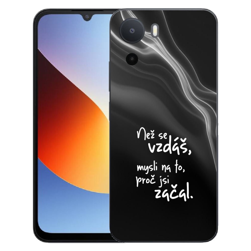 Gelový kryt mmCase na Xiaomi Redmi A7 Pro - citát 2 černé pozadí