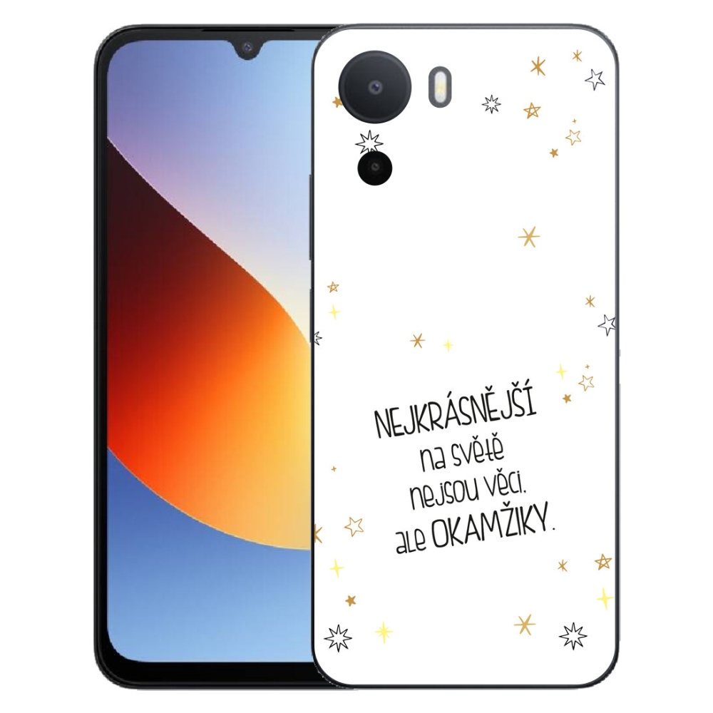 Gelový kryt mmCase na Xiaomi Redmi A7 Pro - citát 4 bílé pozadí