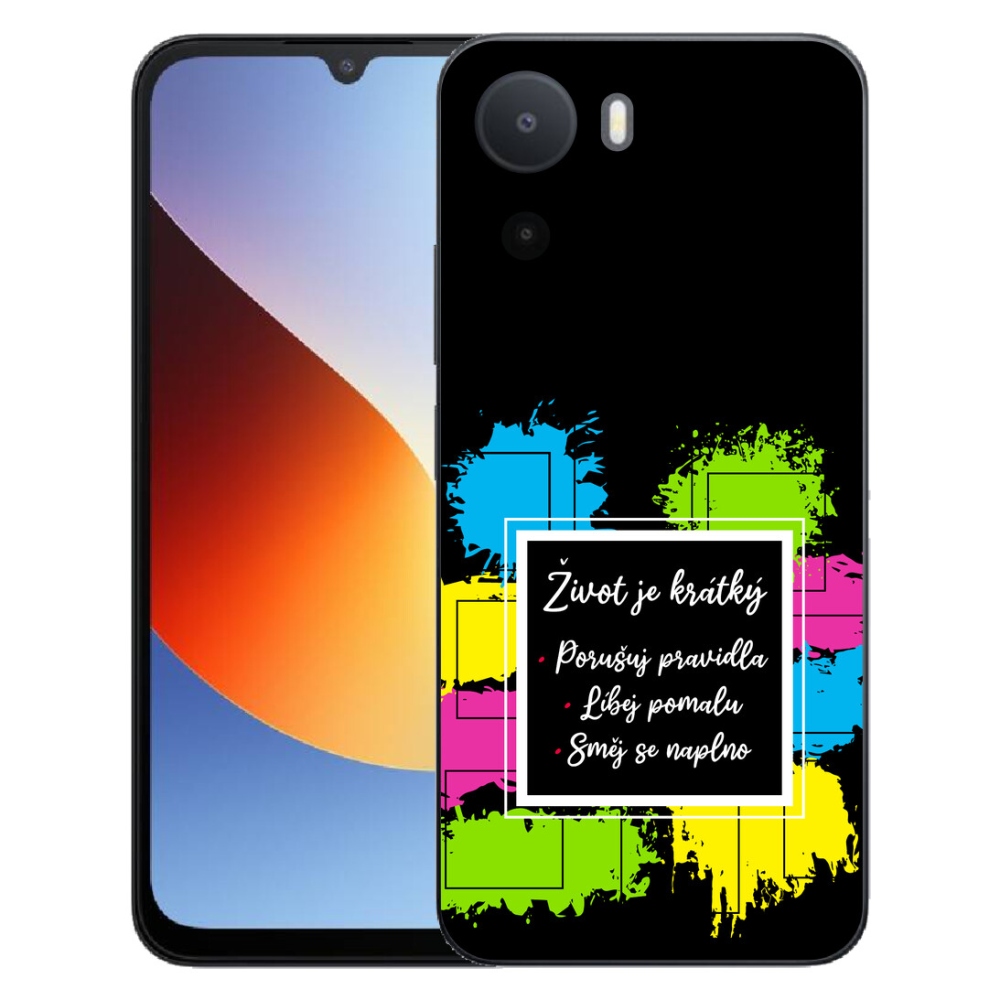 Gelový kryt mmCase na Xiaomi Redmi A7 Pro - citát 5 černé pozadí
