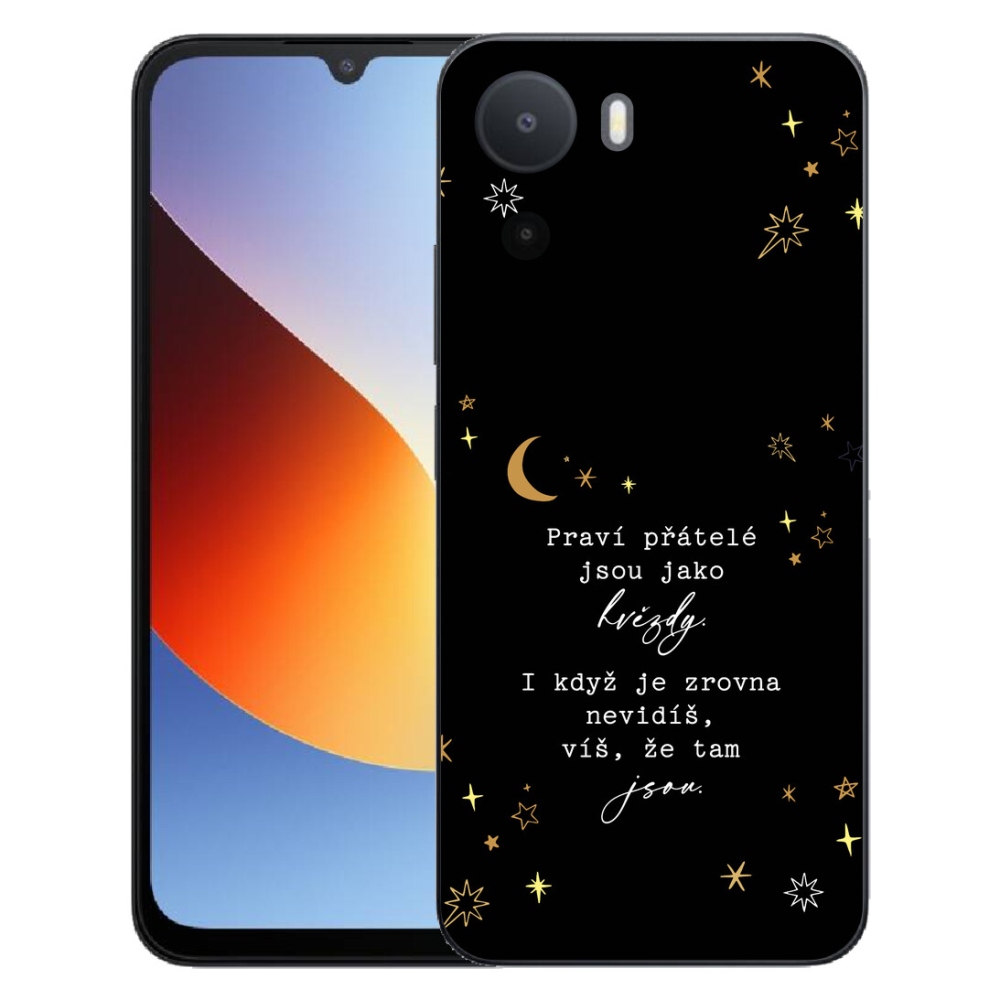 Gelový kryt mmCase na Xiaomi Redmi A7 Pro - citát 6 černé pozadí