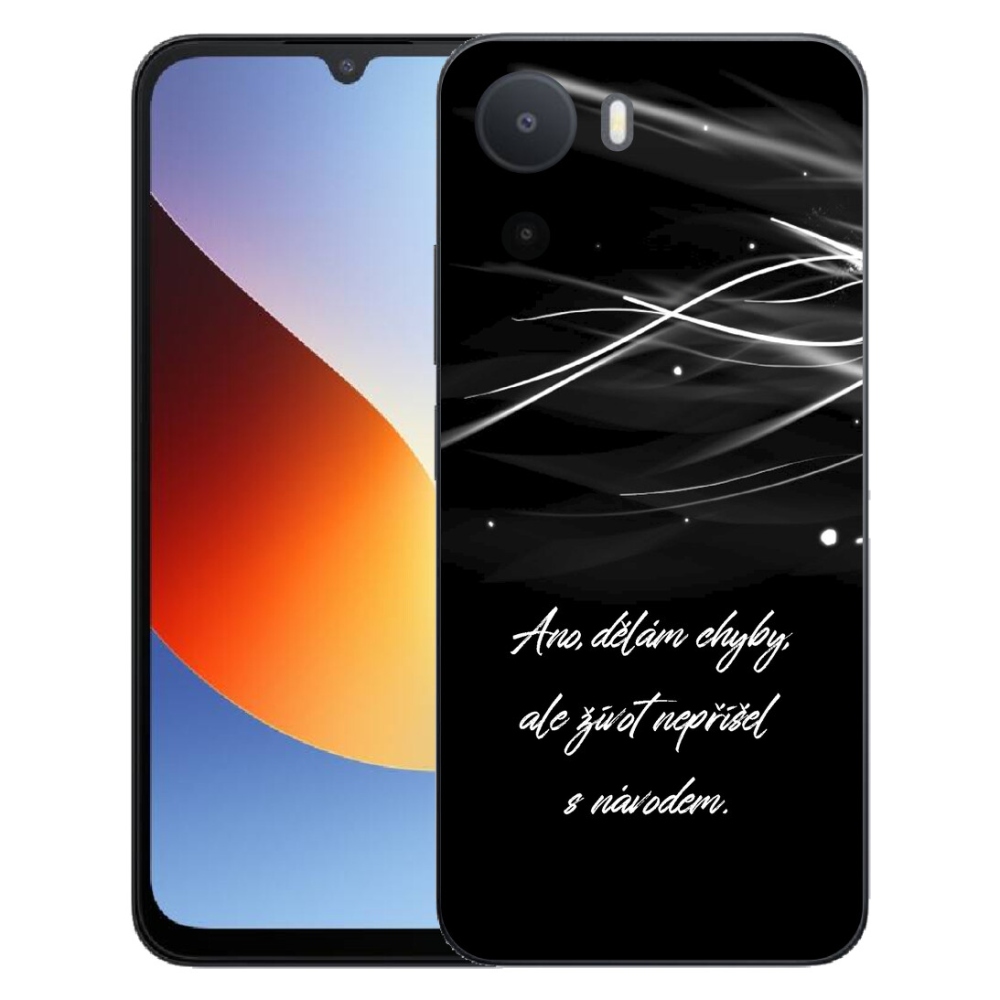 Gelový kryt mmCase na Xiaomi Redmi A7 Pro - citát černé pozadí