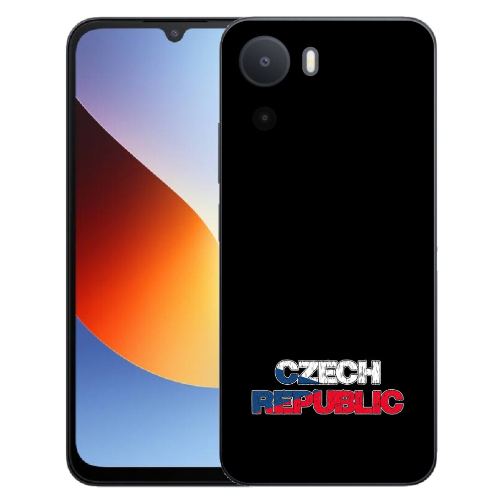 Gelový kryt mmCase na Xiaomi Redmi A7 Pro - Czech Republic černé pozadí