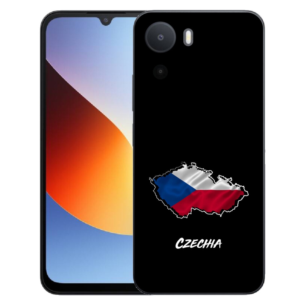 Gelový kryt mmCase na Xiaomi Redmi A7 Pro - Czechia černé pozadí