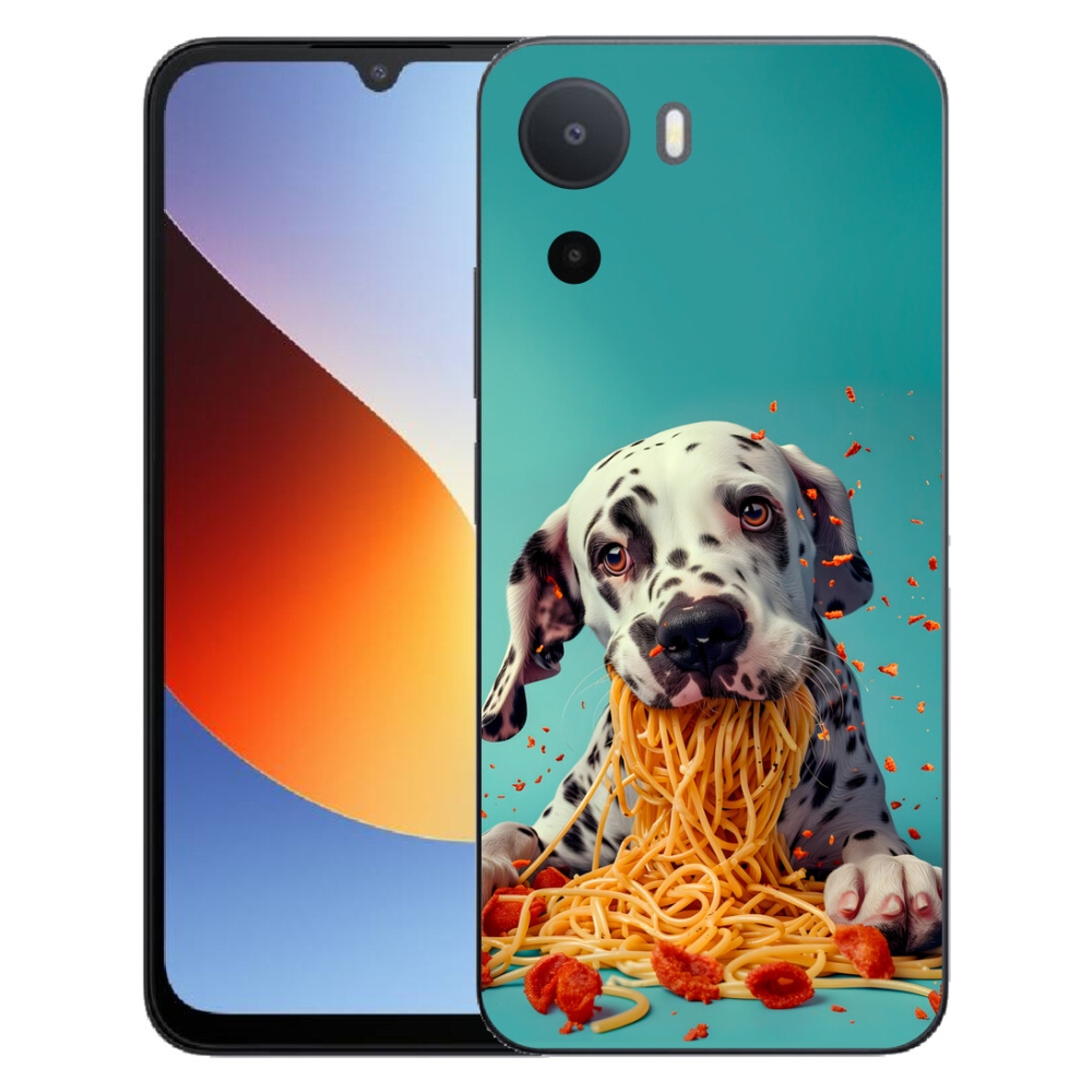 Gelový kryt mmCase na Xiaomi Redmi A7 Pro - dalmatin a špagety